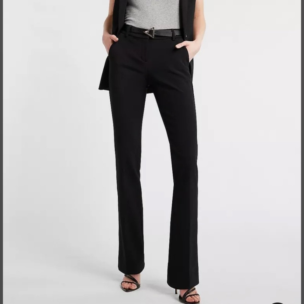 Express Columnist Barely Boot Mid Rise Slacks 8R